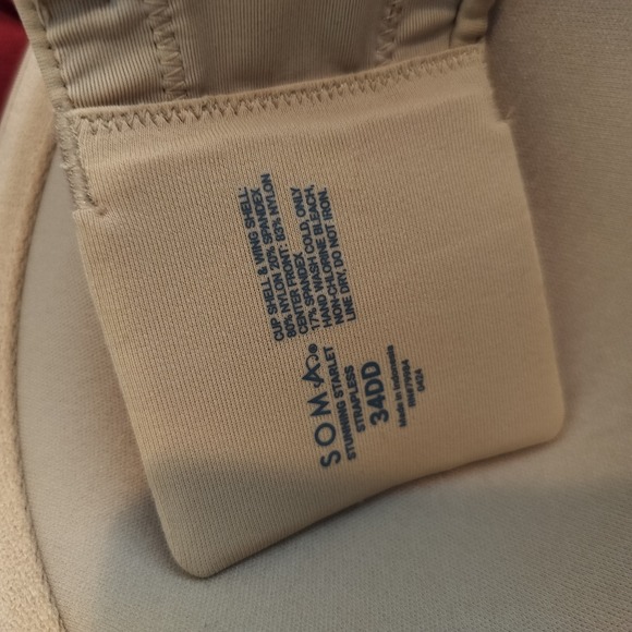 Soma 34DD Bra Stunning Starlet Strapless Underwire Nude Tan - Picture 6 of 6